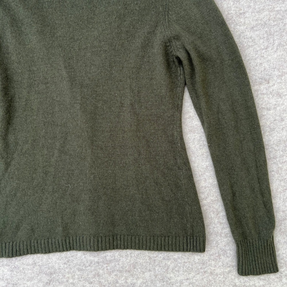 Tommy Hilfiger Cardigan Womens XL Green Good Argyle Wool Angora Blend V-Neck - Picture 9 of 9